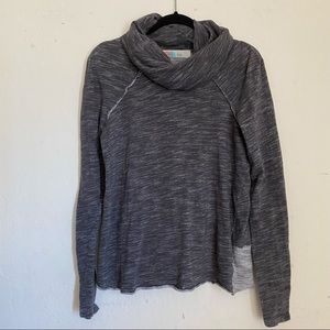 Free People Beach sweater OSFM grey cocoon cowl neck pullover two body sweater